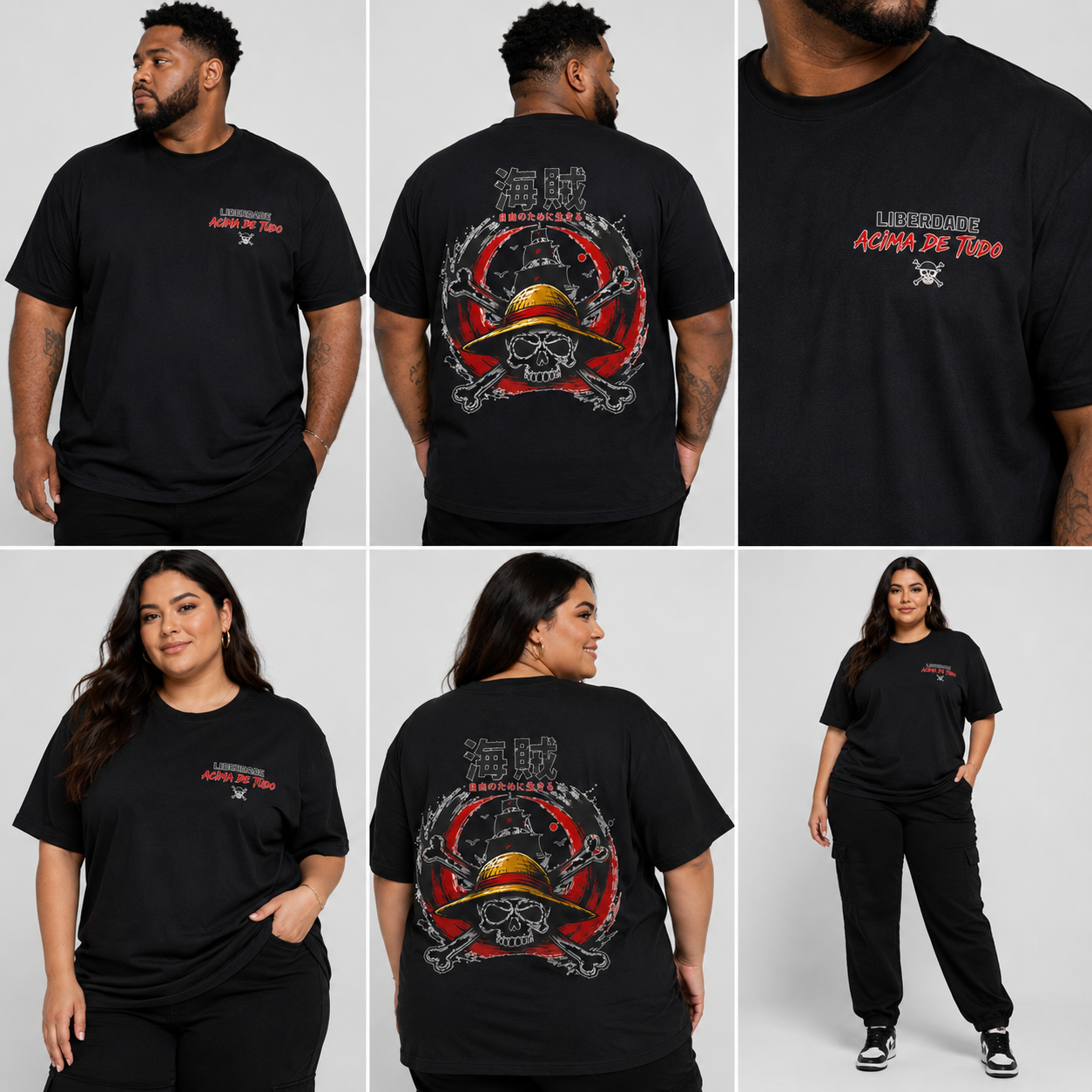 CAMISETA ONE PIECE - 100% ALGODÃO