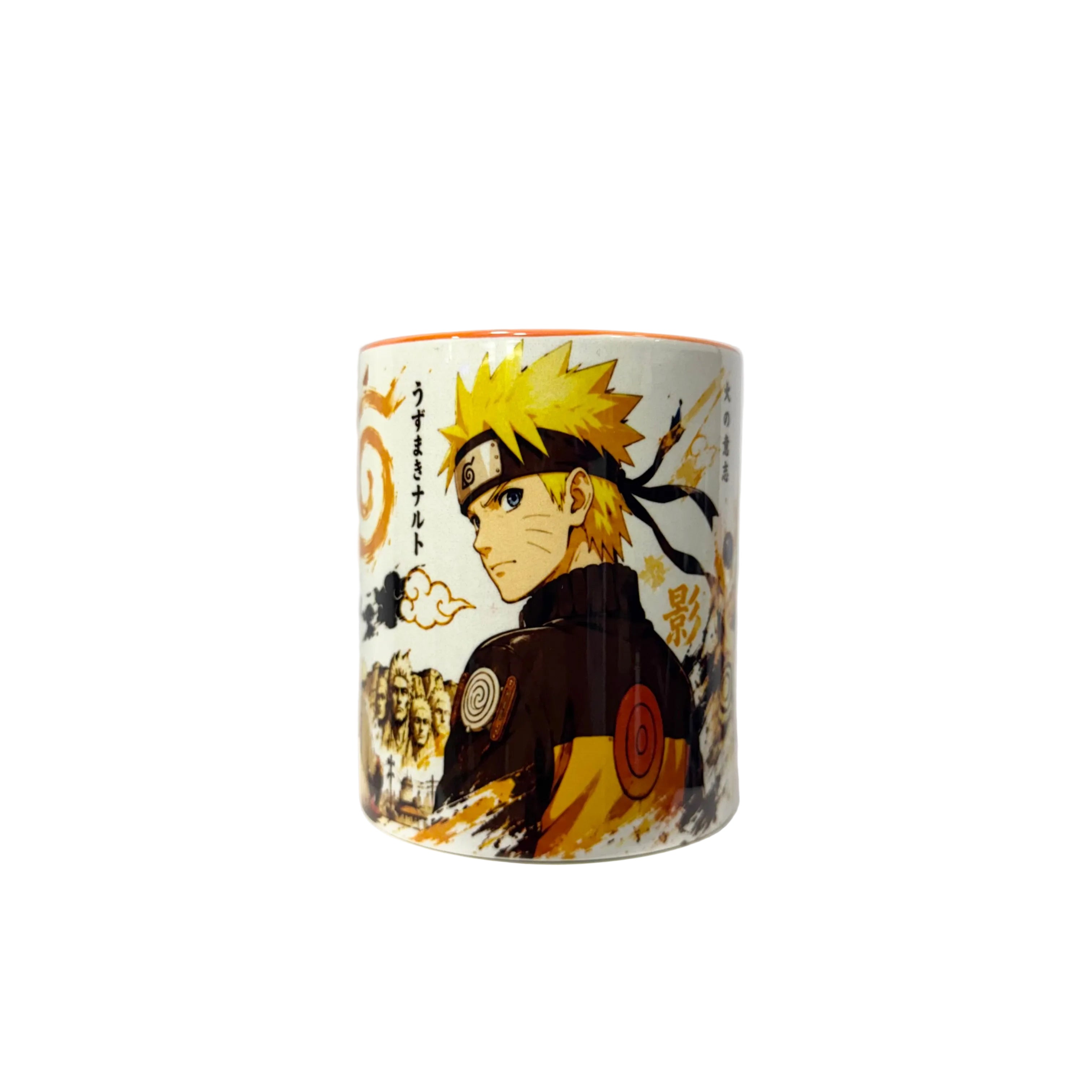 CANECA PREMIUM NARUTO 350ML - BRANCA E LARANJA