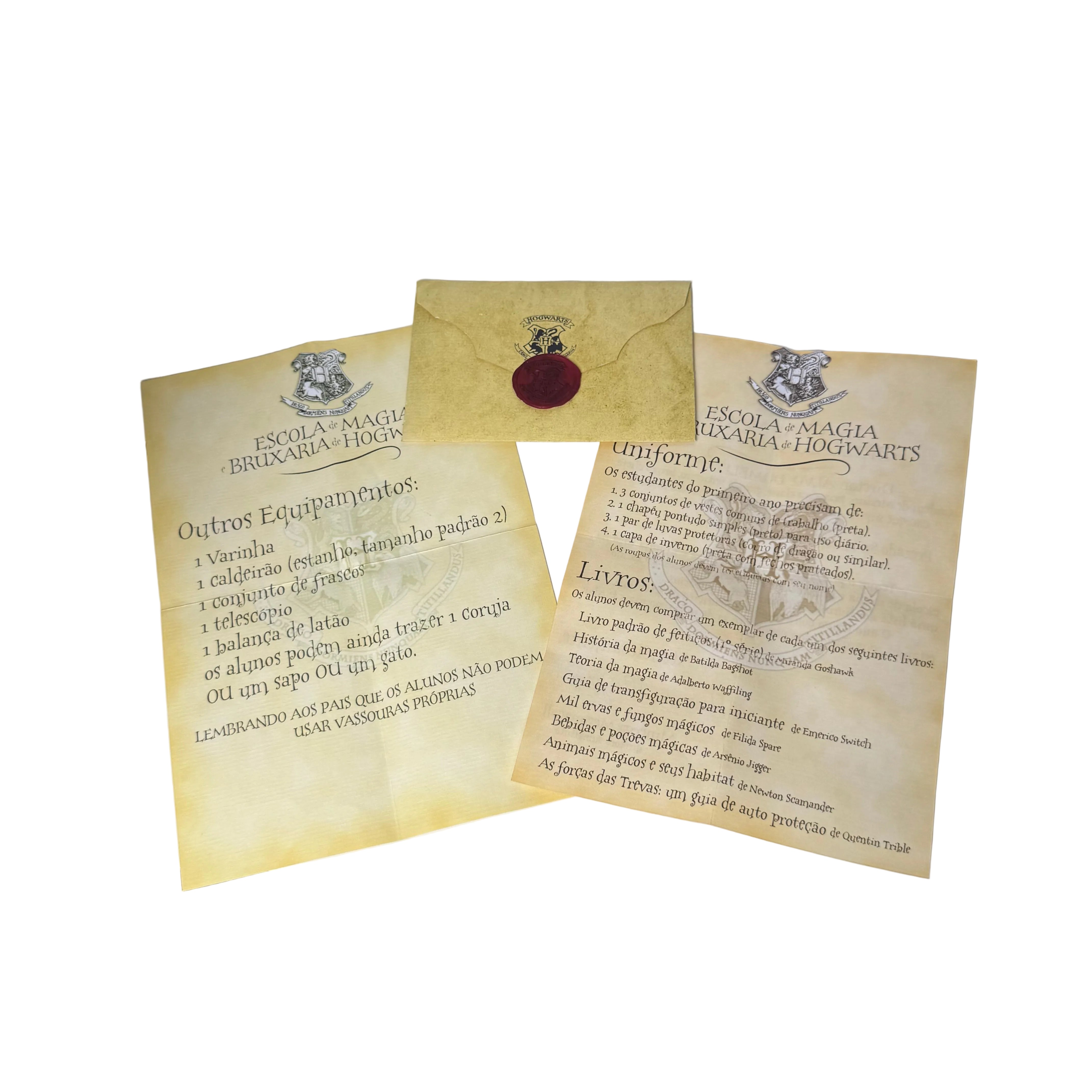 CARTA DE HOGWARTS - HARRY POTTER