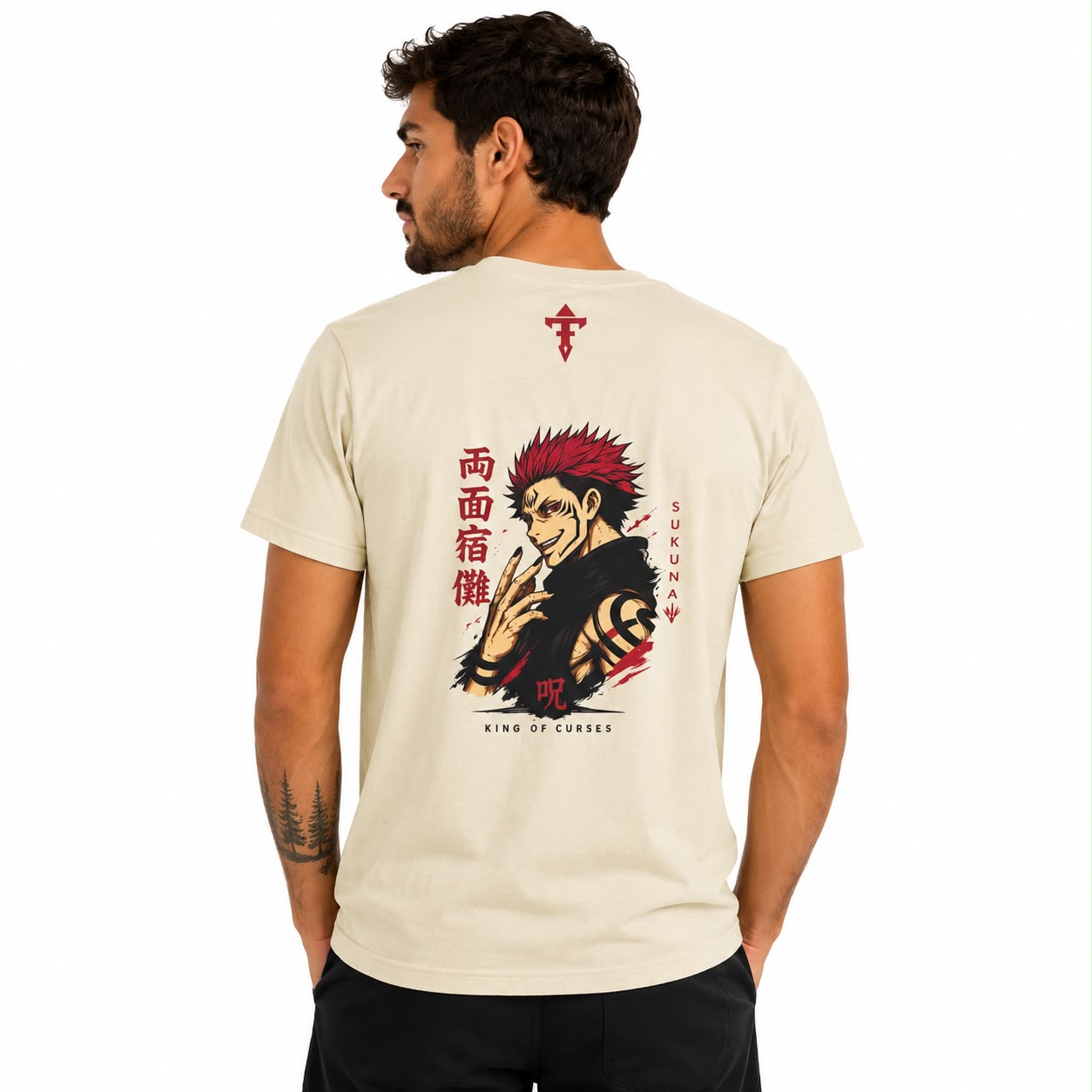 CAMISETA SUKUNA - JUJUTSU KAISEN - 100% ALGODÃO