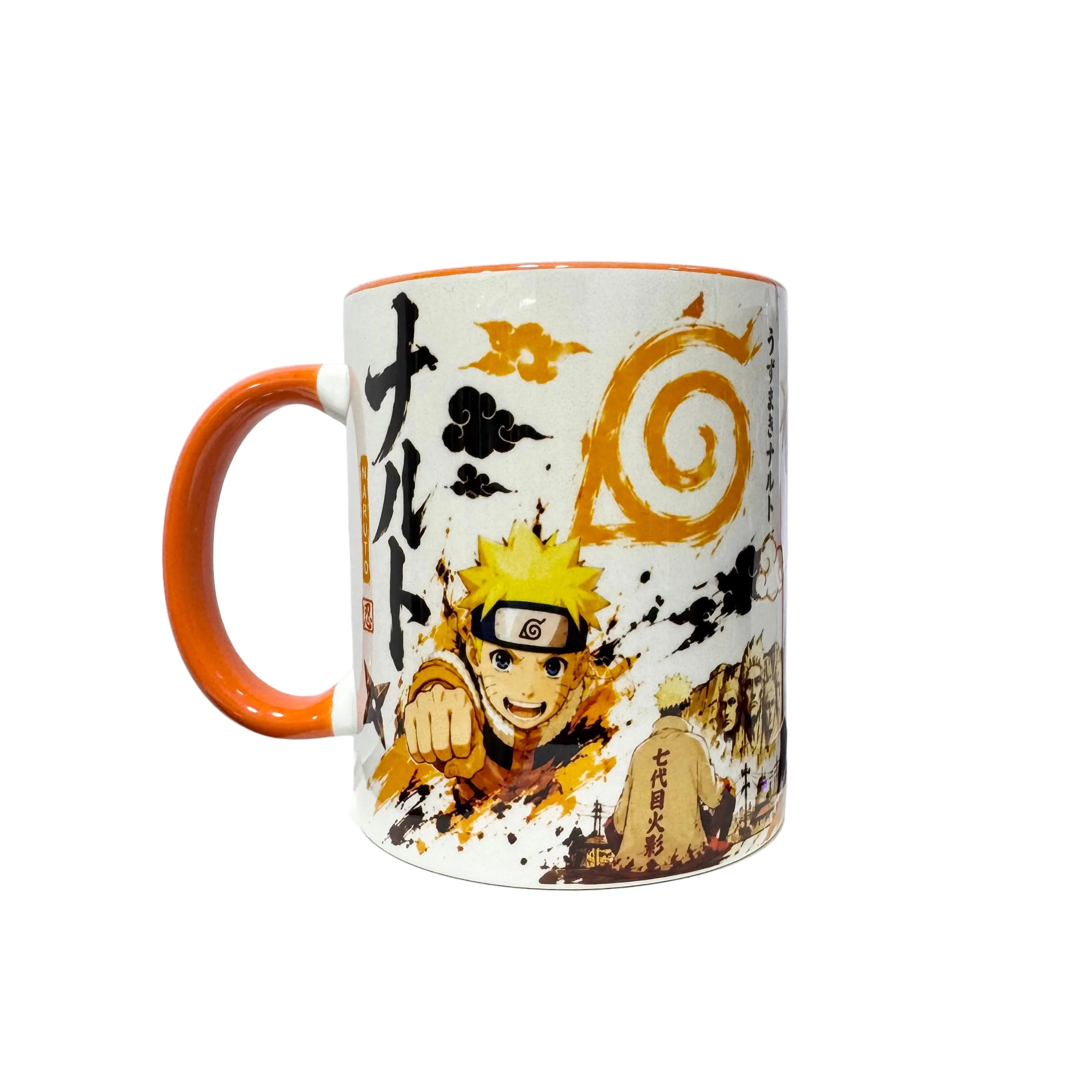 CANECA PREMIUM NARUTO 350ML - BRANCA E LARANJA