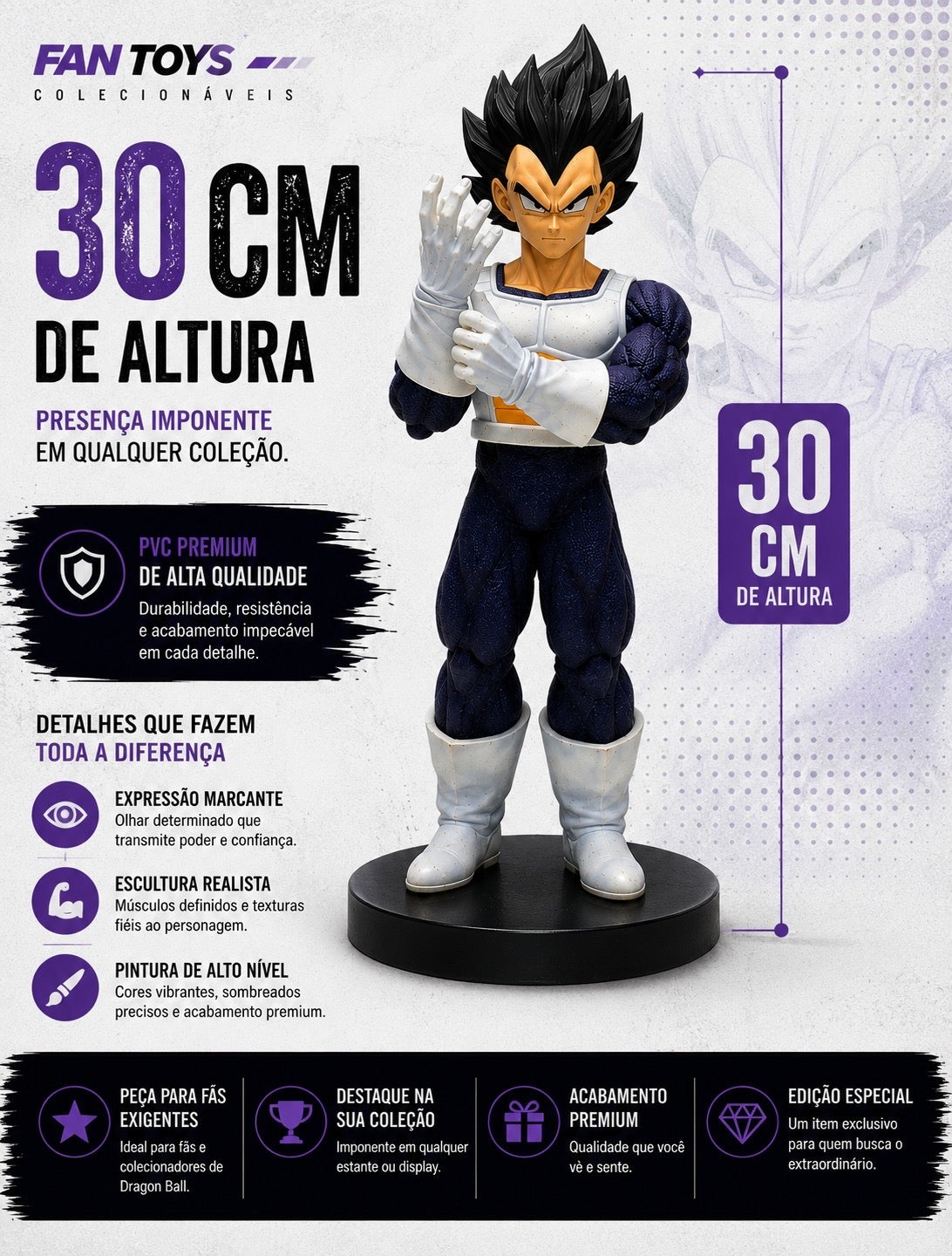 ESTATUETA VEGETA 30CM  - DRAGON BALL