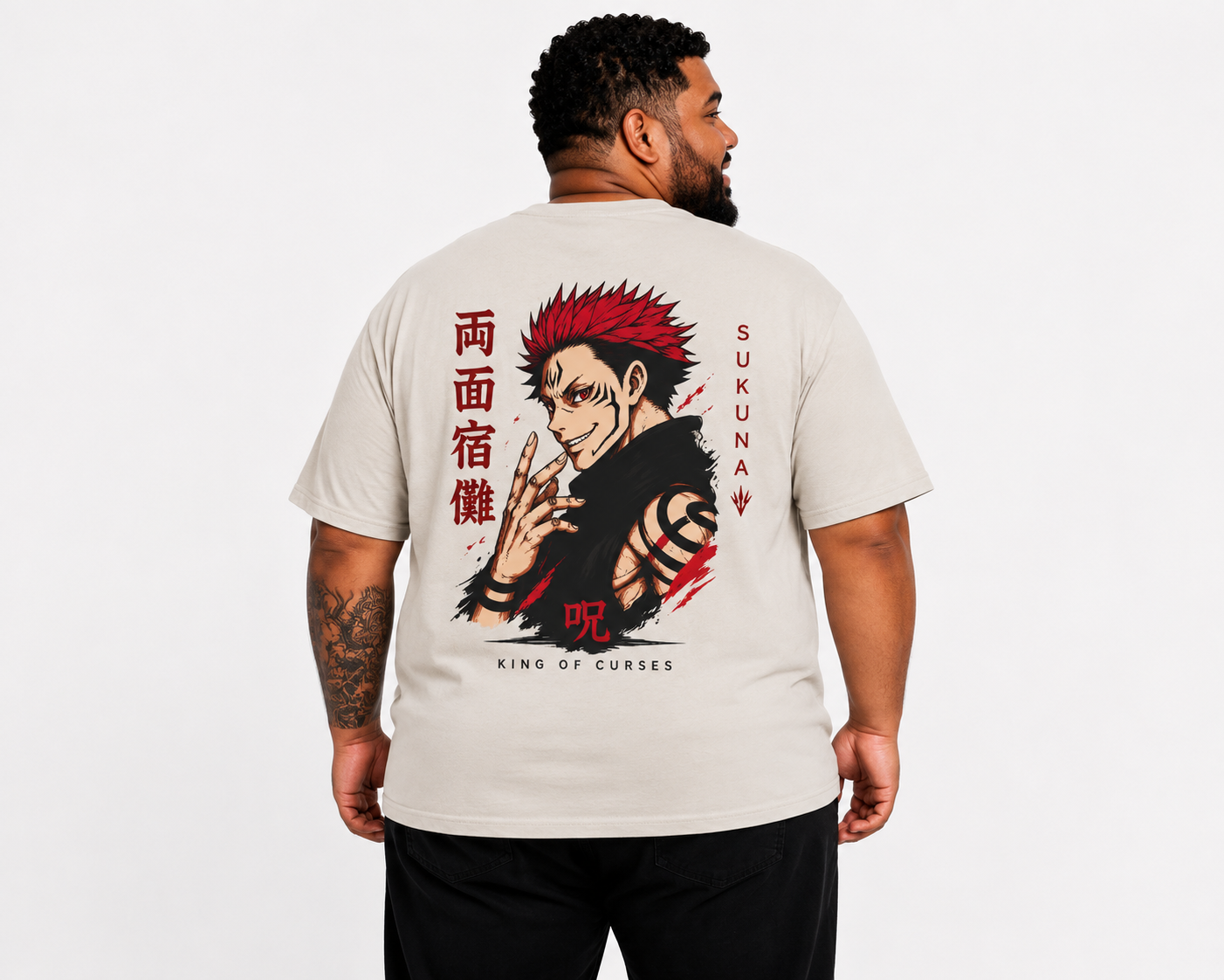 CAMISETA SUKUNA - JUJUTSU KAISEN - 100% ALGODÃO