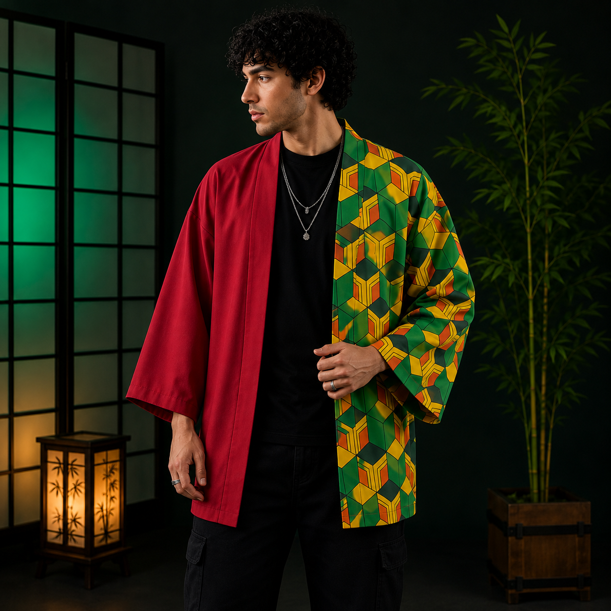 HAORI - KIMONO TOMIOKA FORRADO - DEMON SLAYER