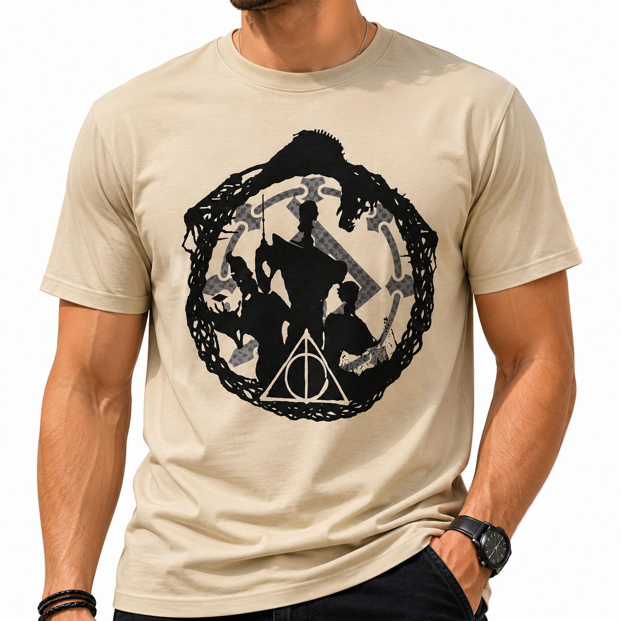 CAMISETA HARRY POTTER RELIQUIAS DA MORTE - UNISSEX