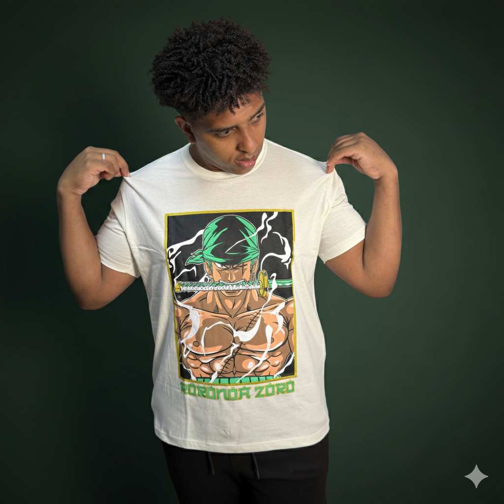 CAMISETA ZORO OFF WHITE - ONE PIECE