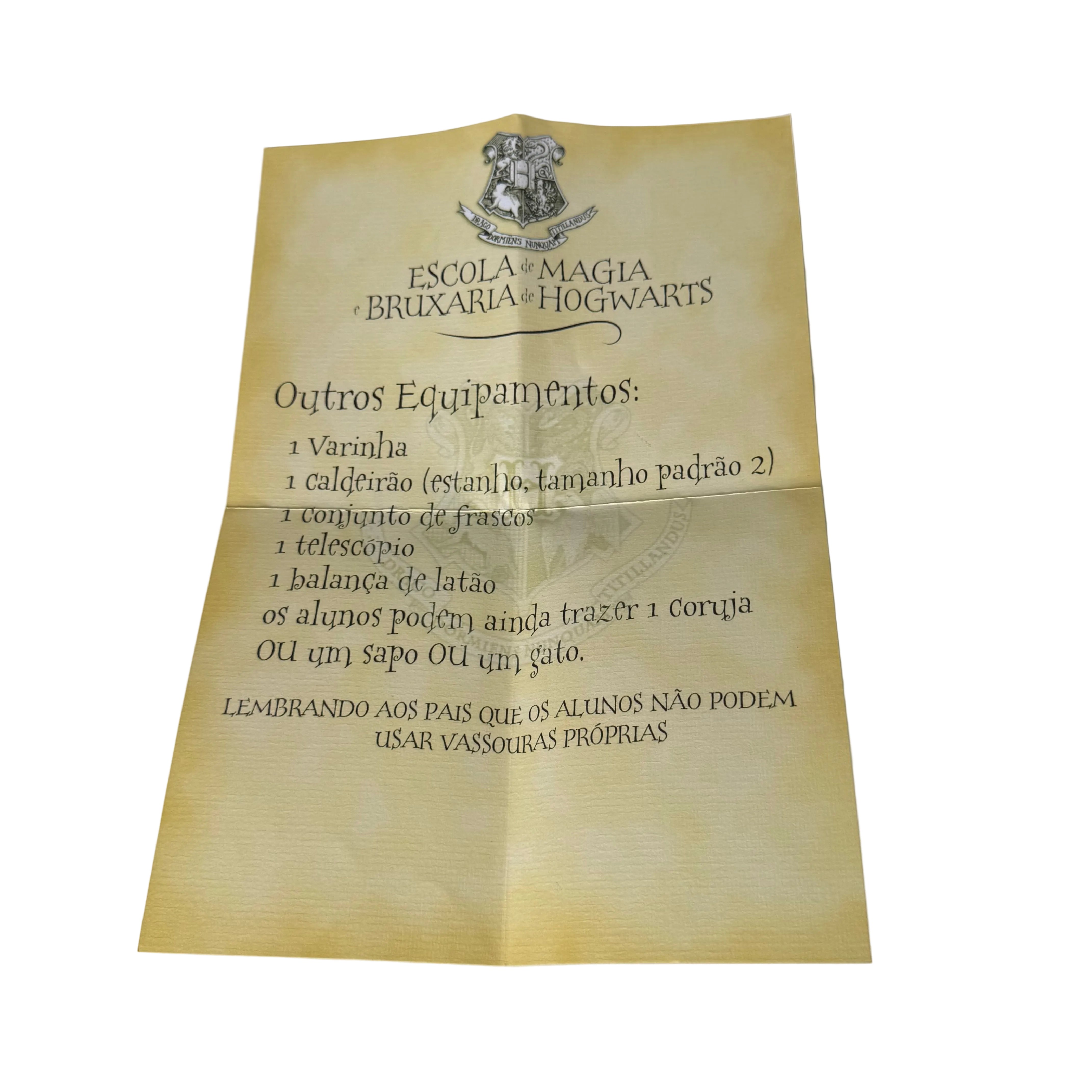 CARTA DE HOGWARTS - HARRY POTTER