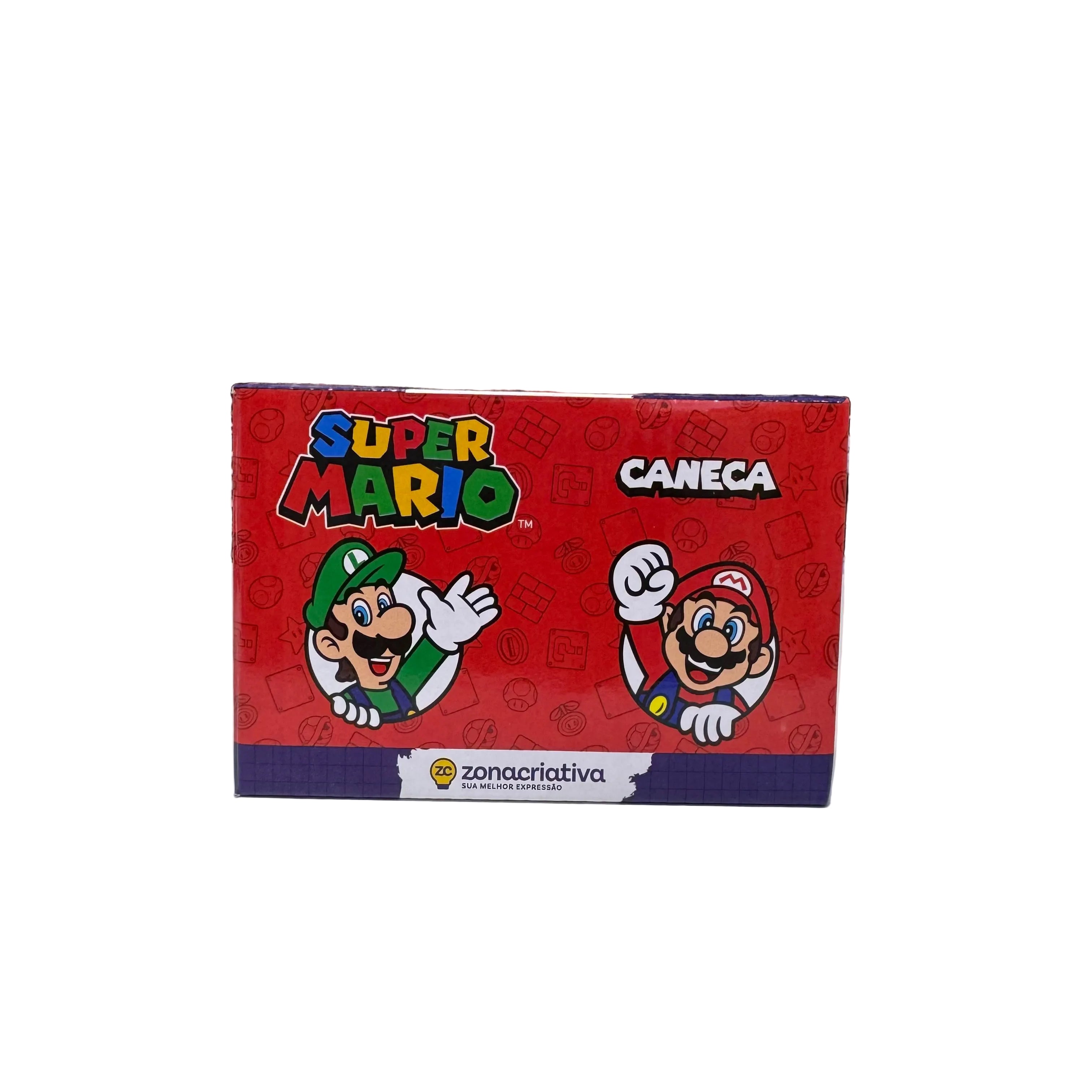 CANECA SUPER MARIO QUADRADA 250ML ZONACRIATIVA