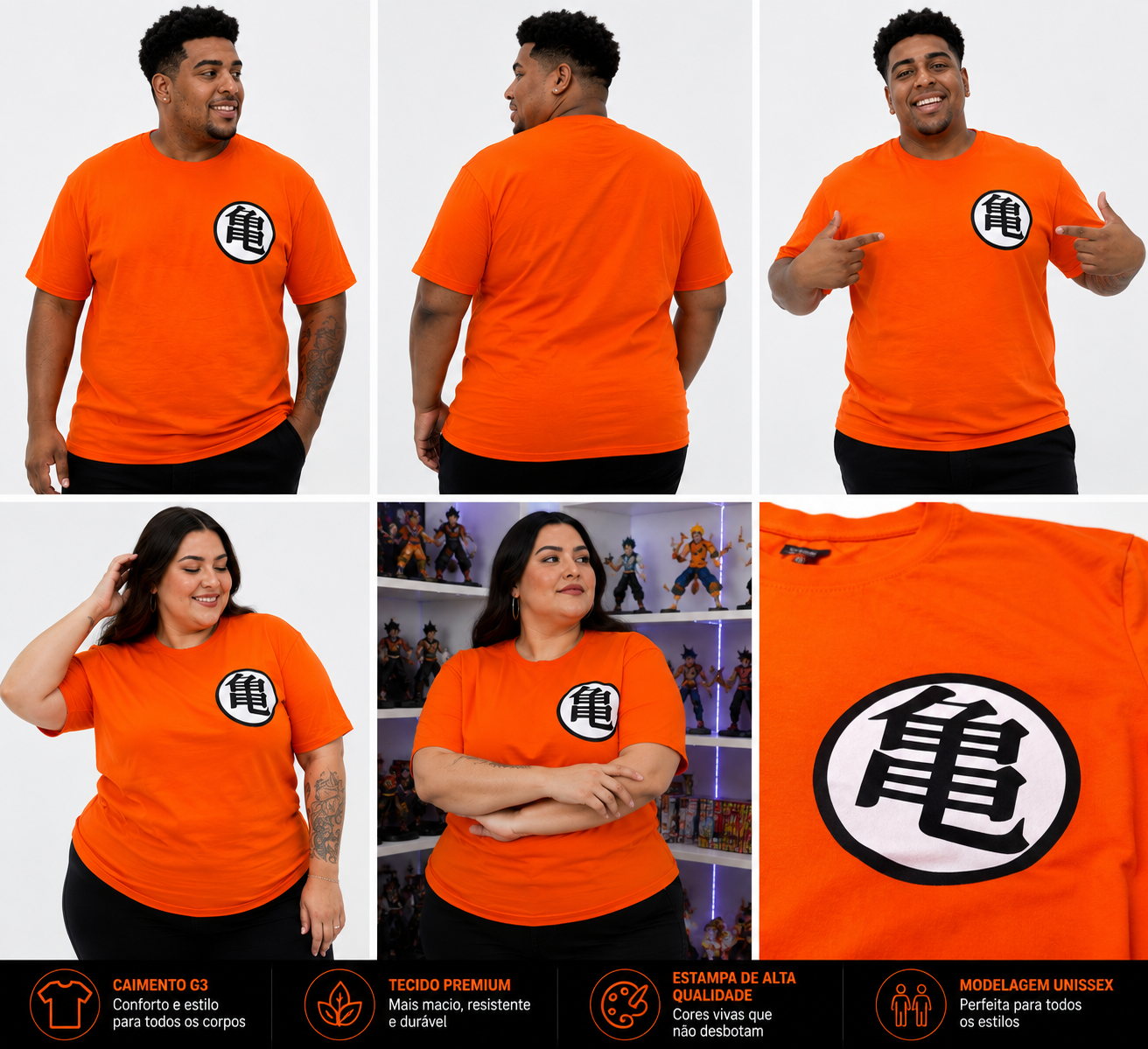 CAMISETA DRAGON BALL - 100% ALGODÃO
