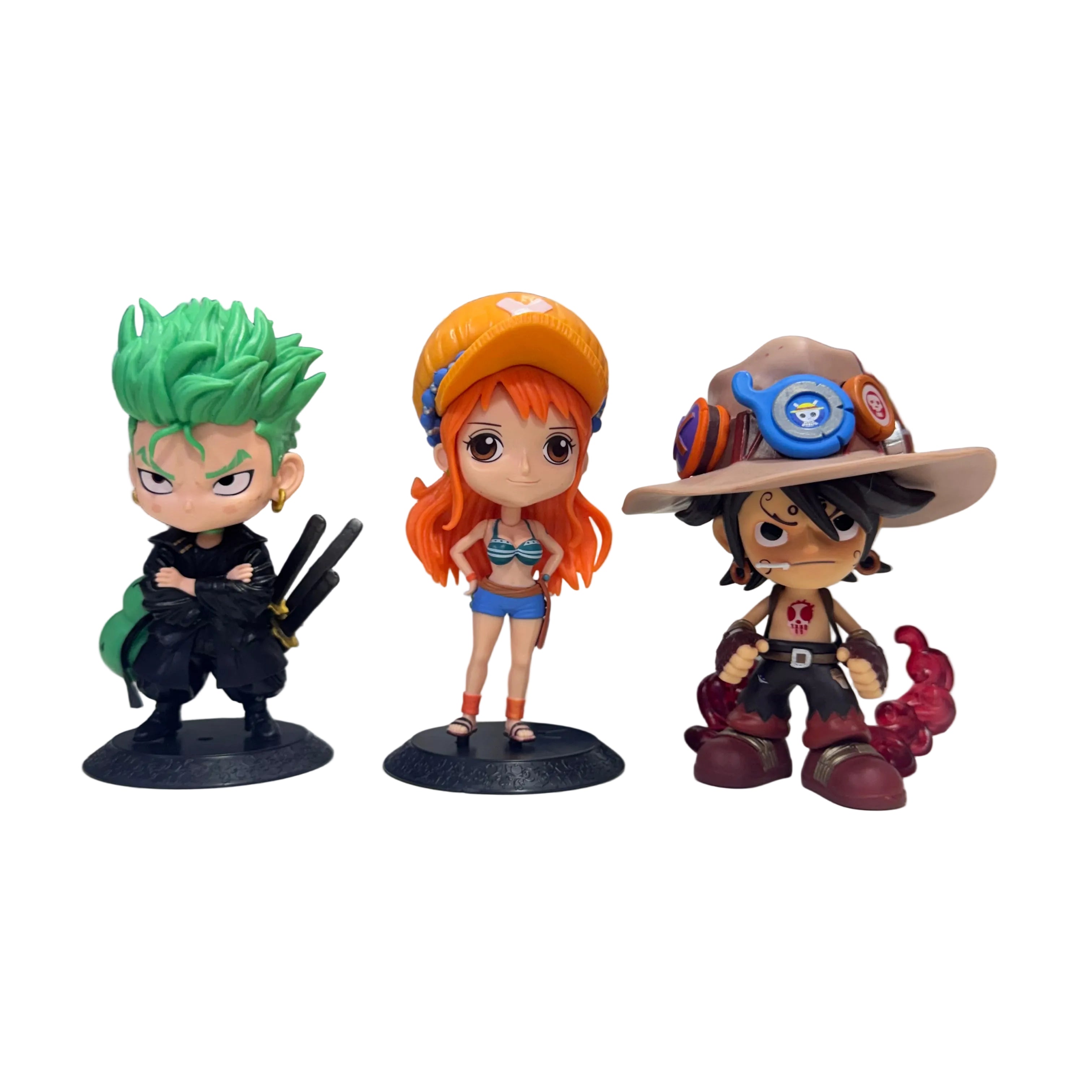 KIT ONE PIECE - 3 ACTION FIGURE : ZORO, NAMI, ACE 13CM