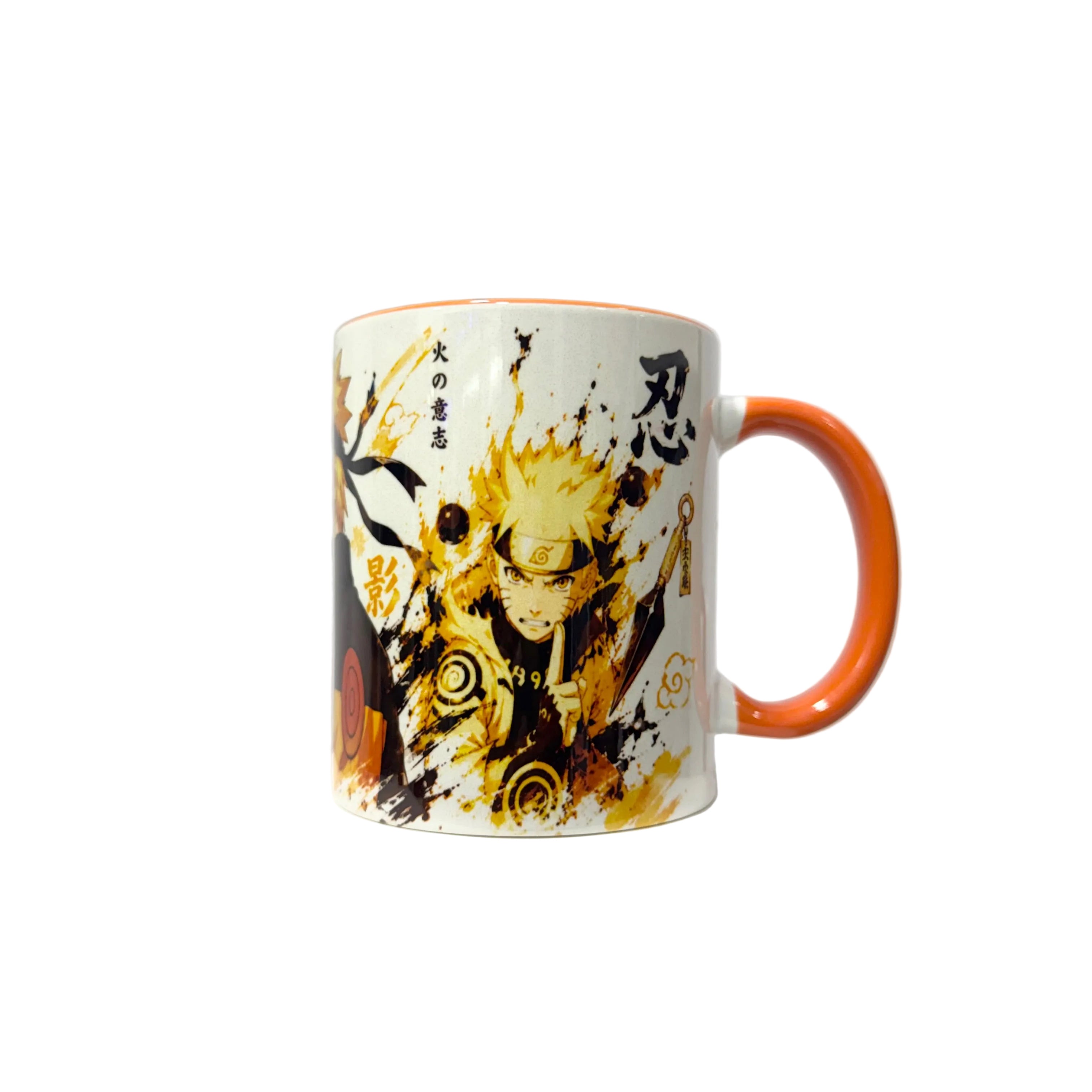 CANECA PREMIUM NARUTO 350ML - BRANCA E LARANJA