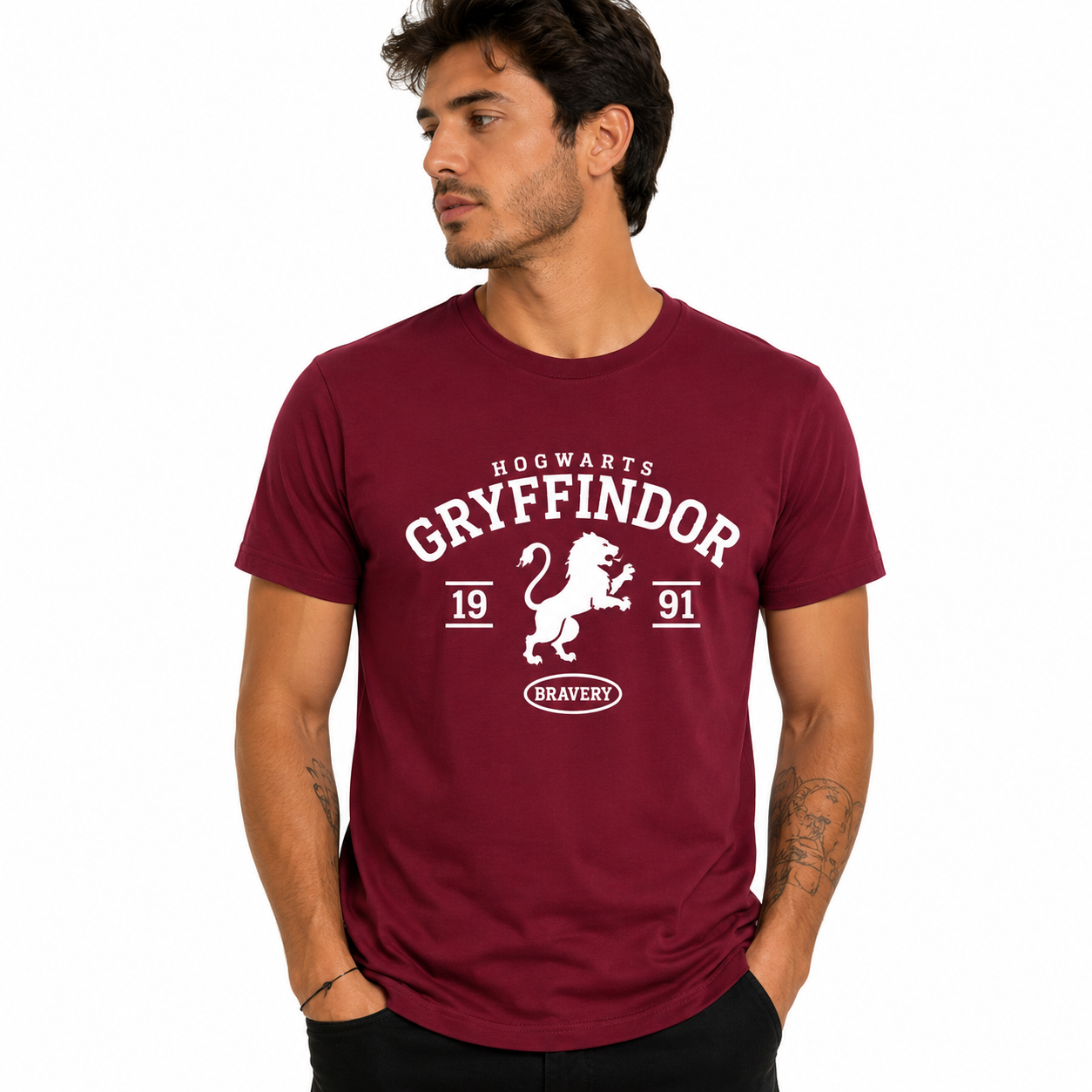 CAMISETA GRIFINÓRIA HARRY POTTER - 100% ALGODÃO
