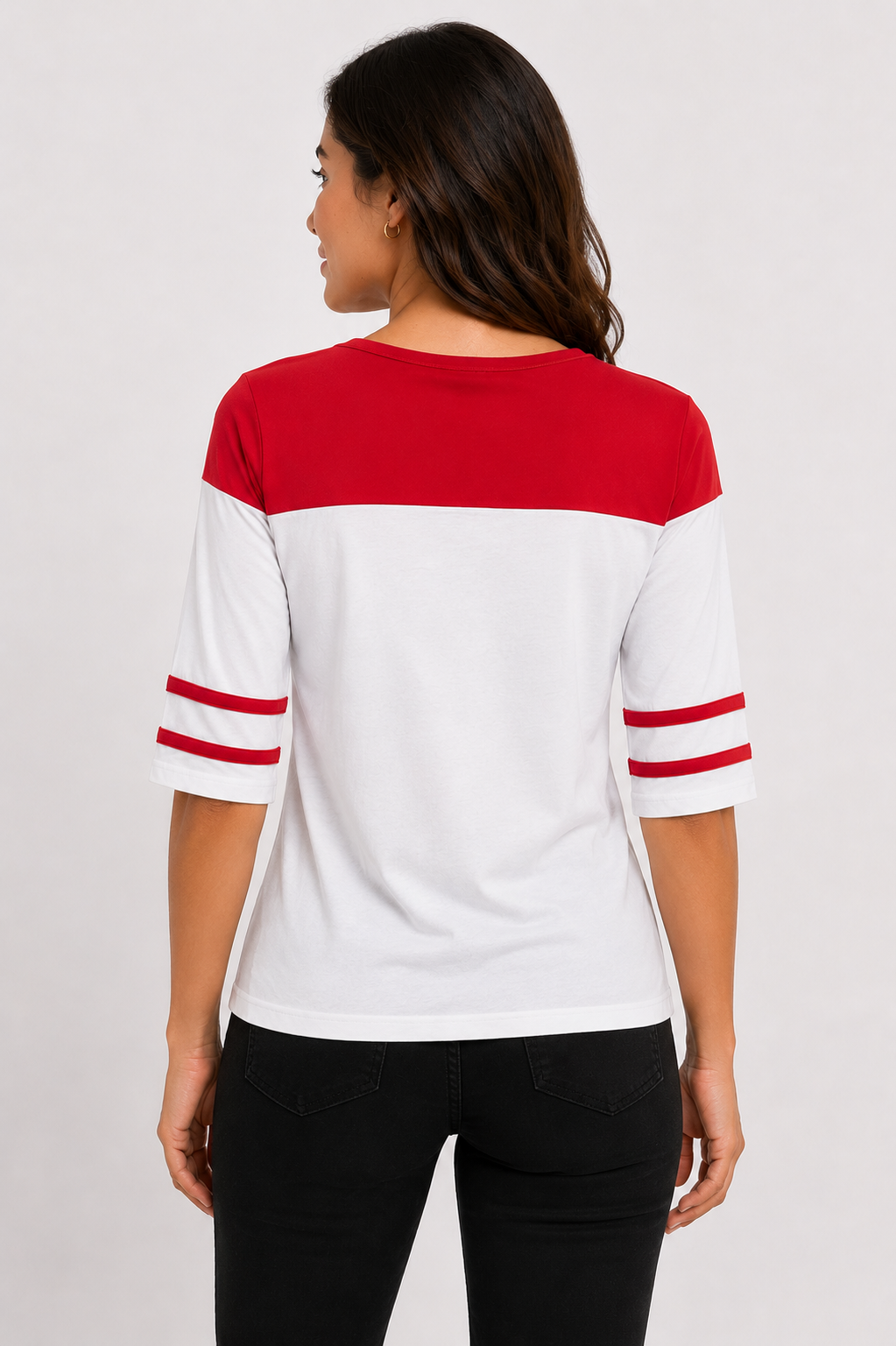 CAMISETA ARLEQUINA MANGA 3/4 - 100% ALGODÃO