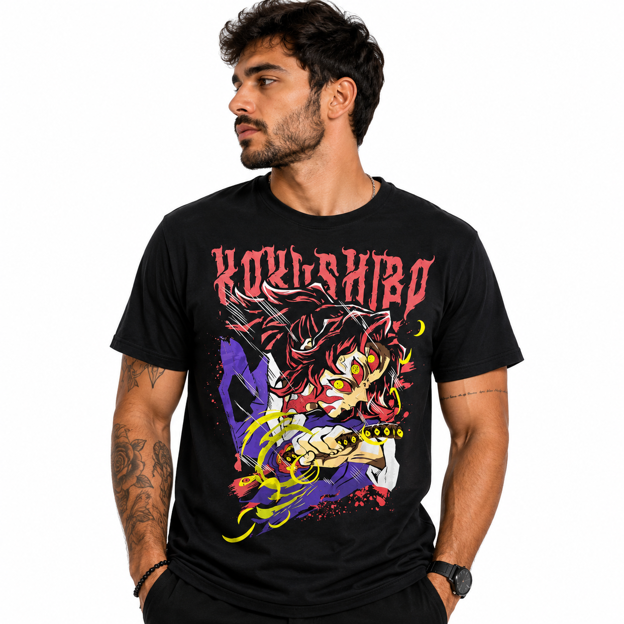 CAMISETA KOKUSHIBO - KIMETSU NO YAIBA