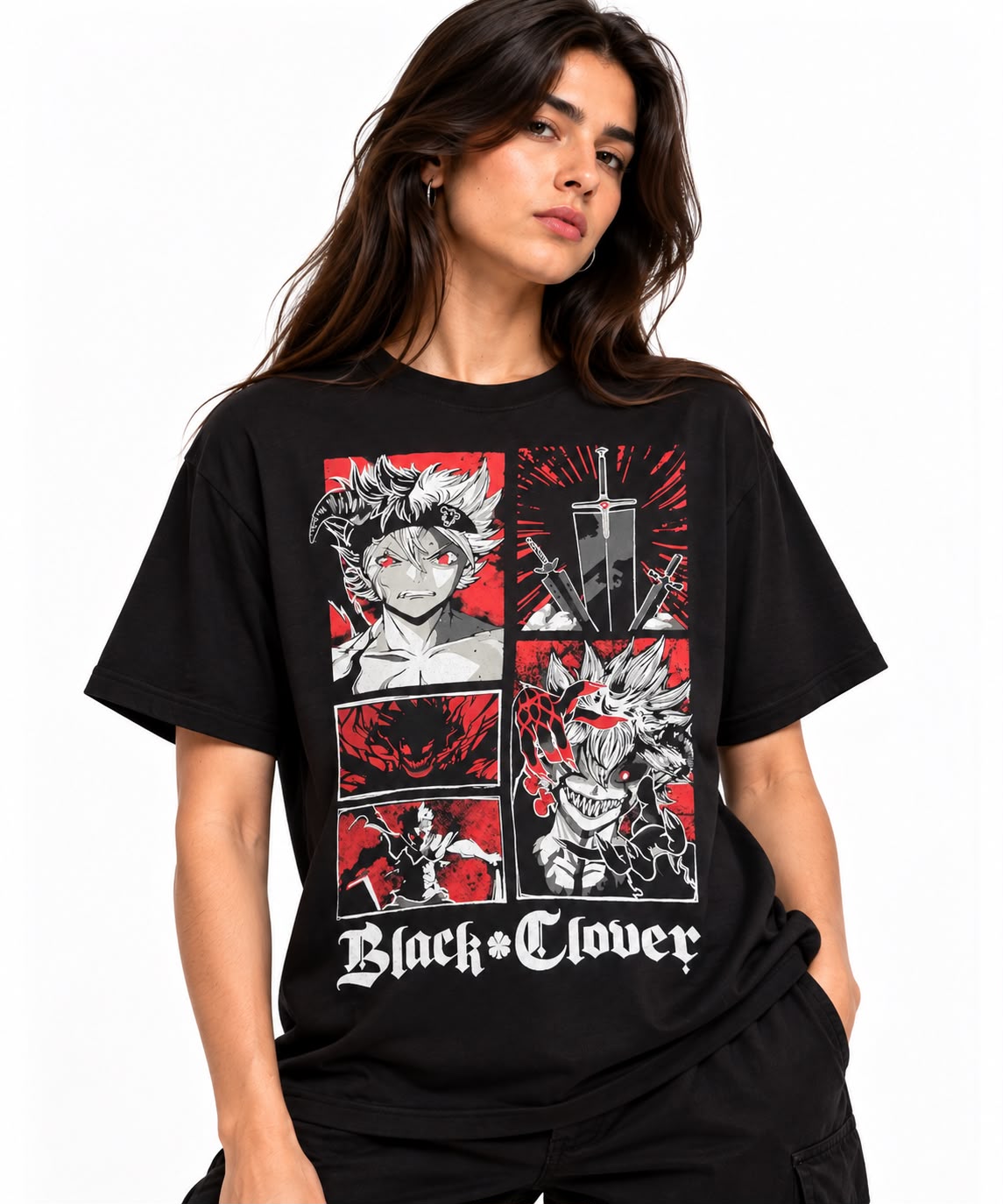 CAMISETA ASTA BLACK CLOVER - 100% ALGODÃO