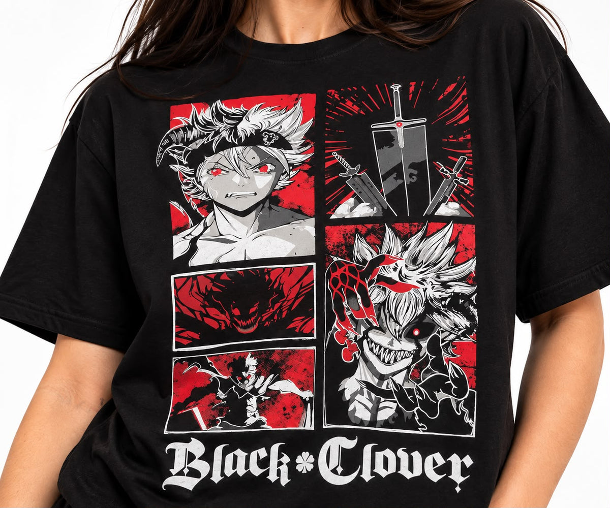 CAMISETA ASTA BLACK CLOVER - 100% ALGODÃO