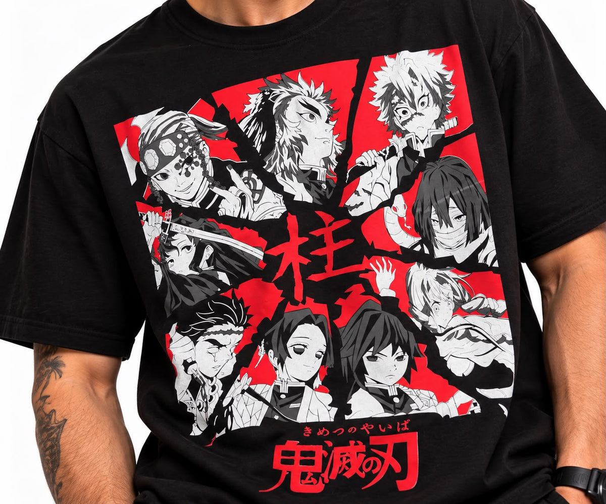 CAMISETA HASHIRAS - DEMON SLAYER 100% ALGODÃO