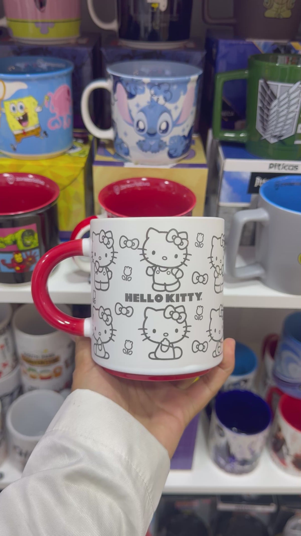 CANECA GRAFITE HELLO KITTY 500ML - ZONACRIATIVA